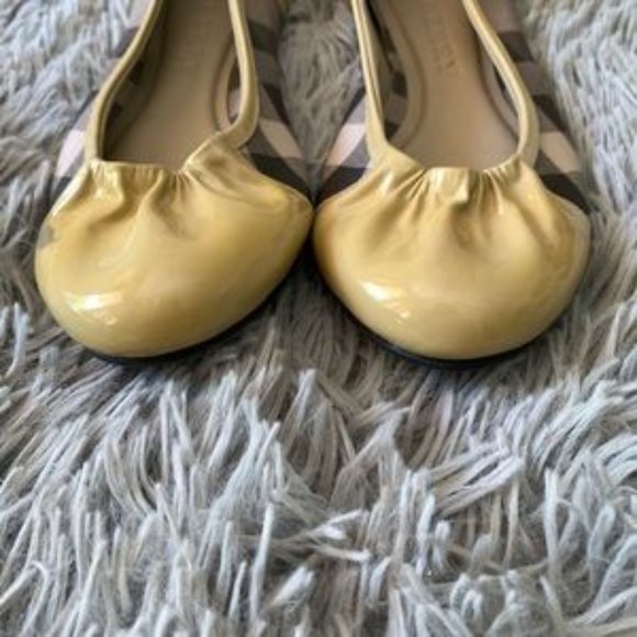 BURBERRY patent leather nova check ballet … - Picture 7 of 10